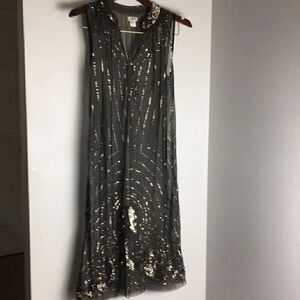 Hoss Intropia | Sheer Sequin Dress Cover Up | 38/M